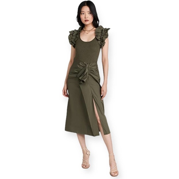 Ulla Johnson Dresses & Skirts - Ulla Johnson Isabella ruffle dress green